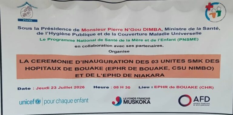 MSHPCMU : Le Gbêkê et le Hambol dotés de trois nouvelles Unités Mère Kangourou pour les prématurés