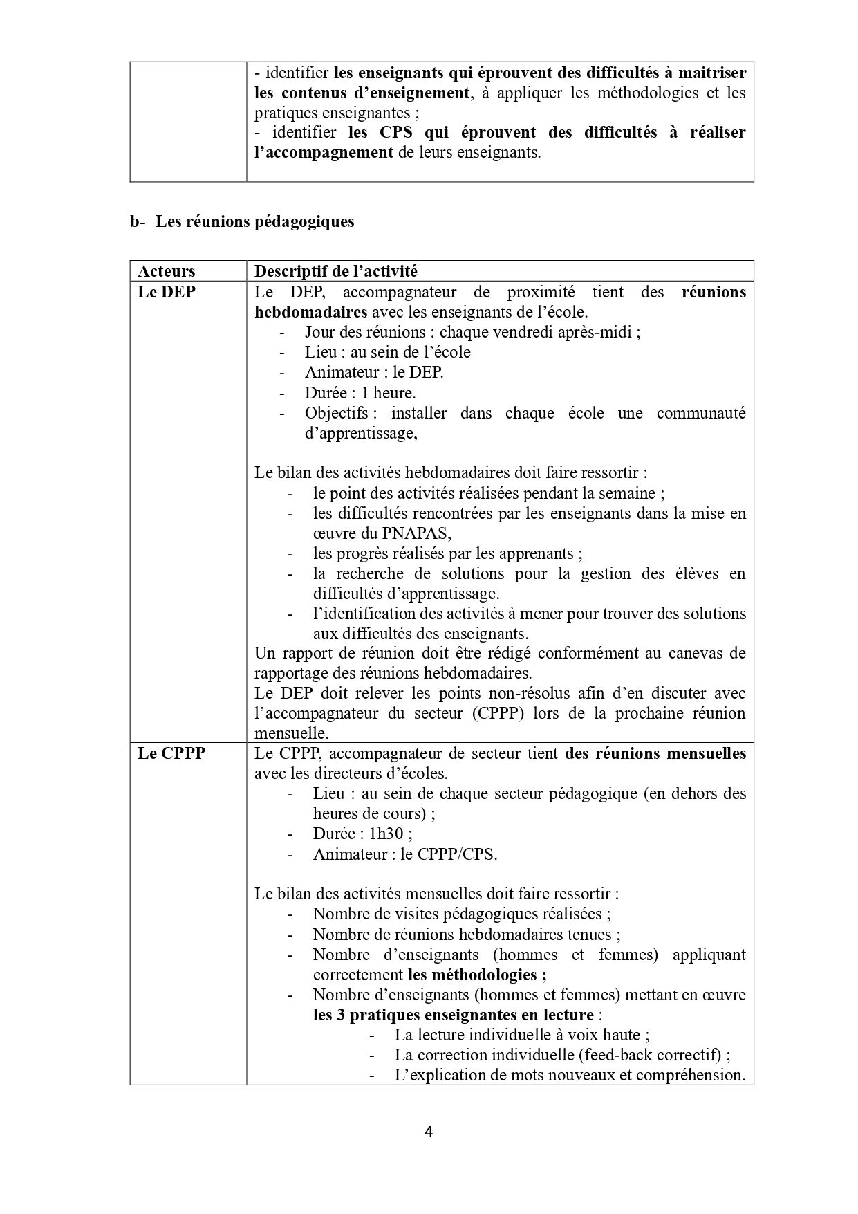 GUIDE DE SUIVI ET D’ACCOMPAGNEMENT PEDAGOGIQUE DES ENSEIGNANTS DANS LA MISE EN ŒUVRE DU PNAPAS