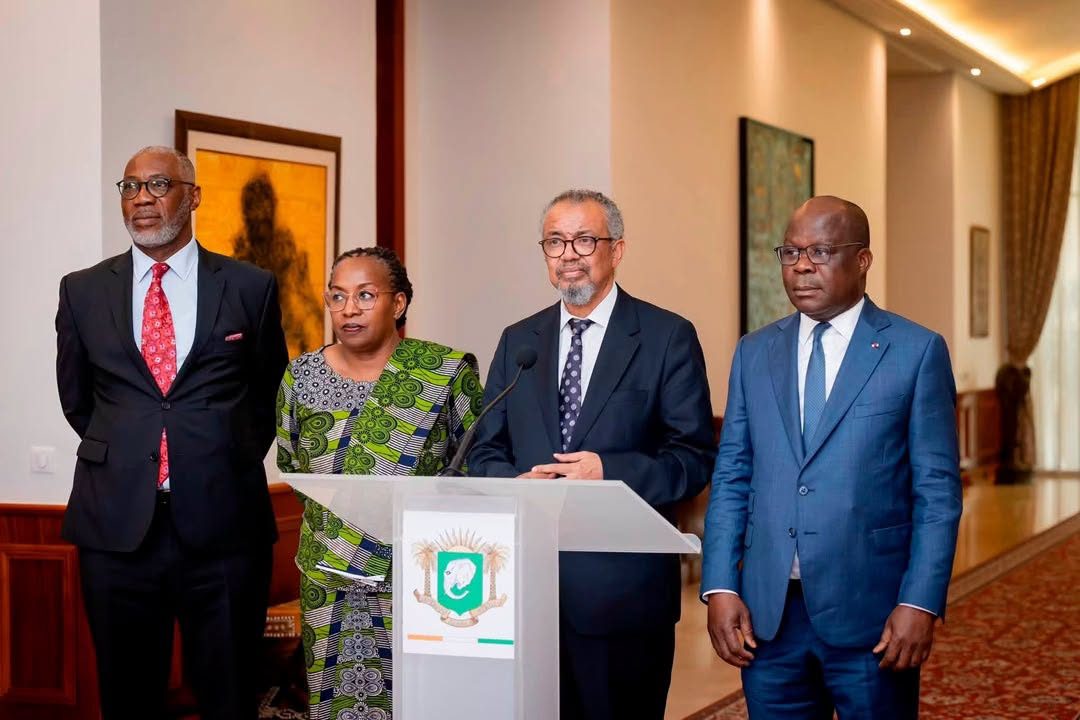 Coopération : Le Président Alassane Ouattara échange avec le Directeur général de l’OMS, Dr Tedros Adhanom Ghebreyesus