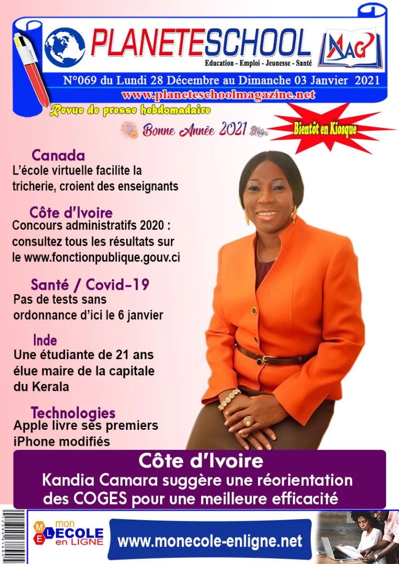 REVUE DE PRESSE N°69 DU 28 au 03-01-21