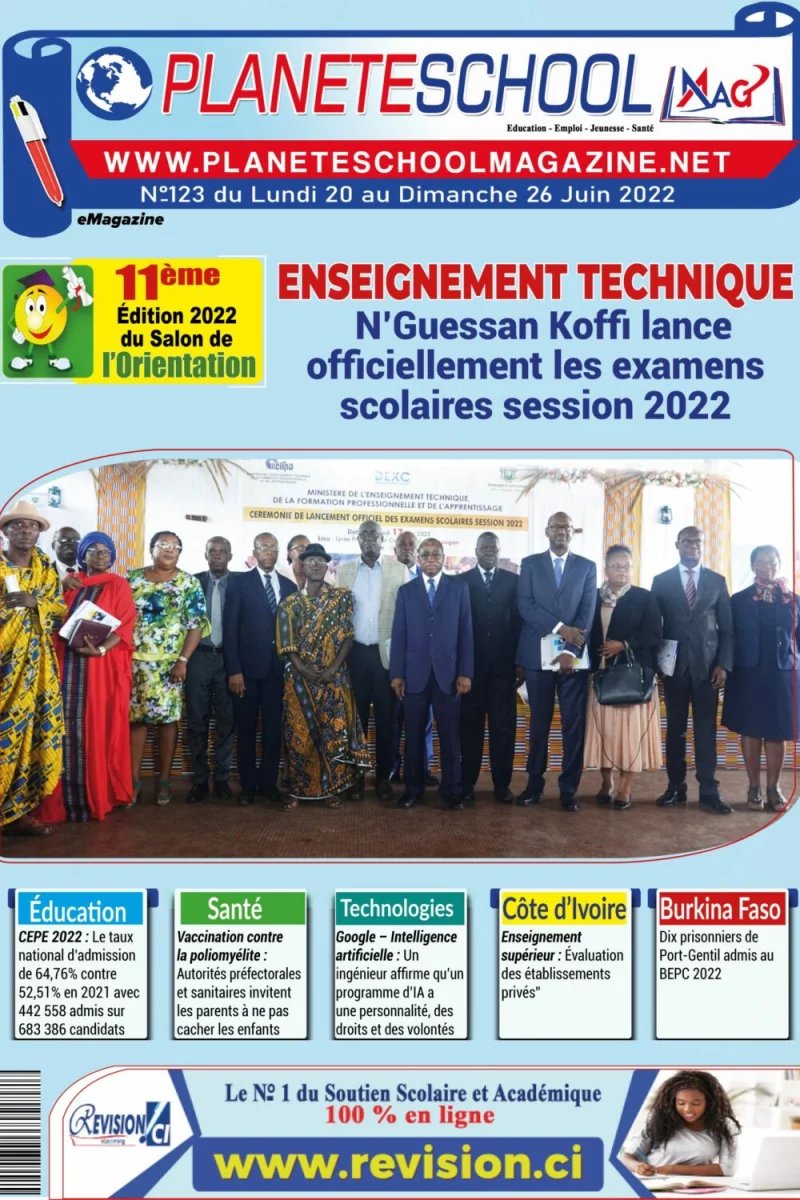 L’hebdo eMag de Planète School Magazine et TV de la semaine du lundi 20 au dimanche 26 Juin 2022