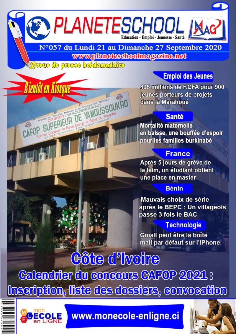 REVUE DE PRESSE N°57 DU 21 au 27-09-20